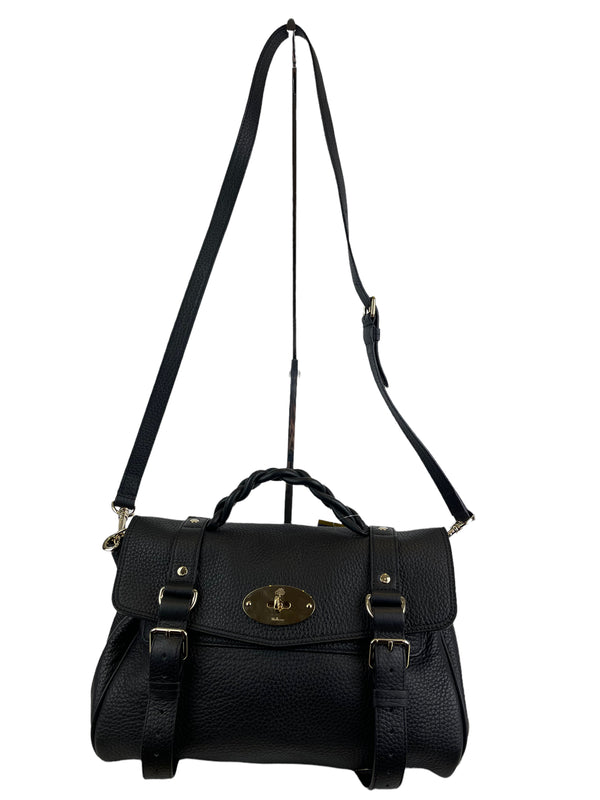 Mulberry Black Leather 'Alexa' Satchel