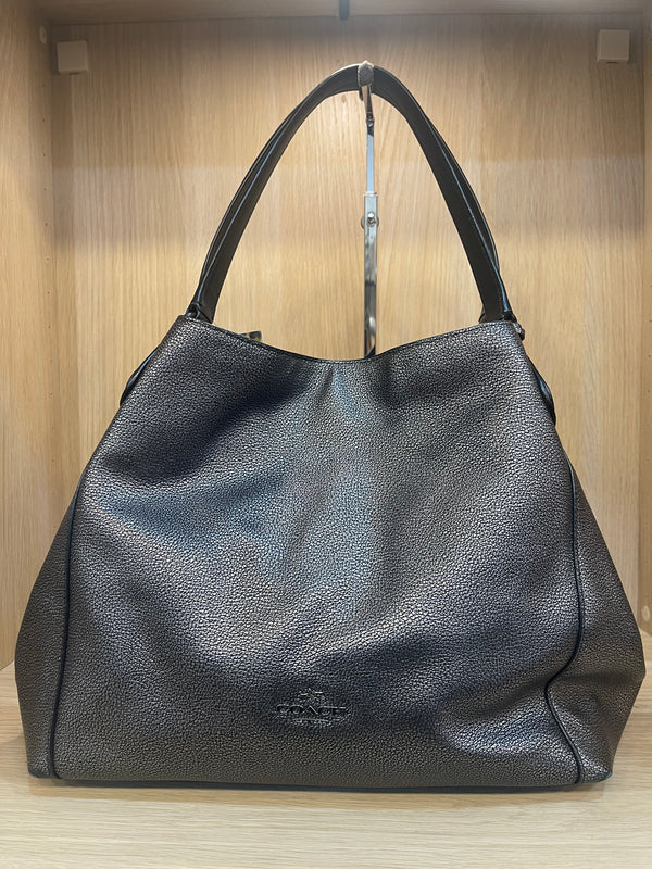 Coach Silver Leather Shoulder Bag