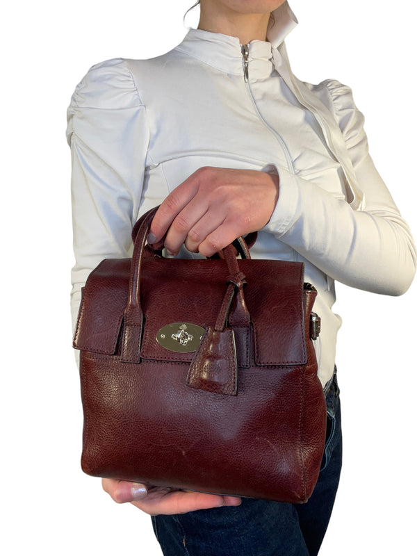 Mulberry Burgundy Leather "Bayswater" Backpack