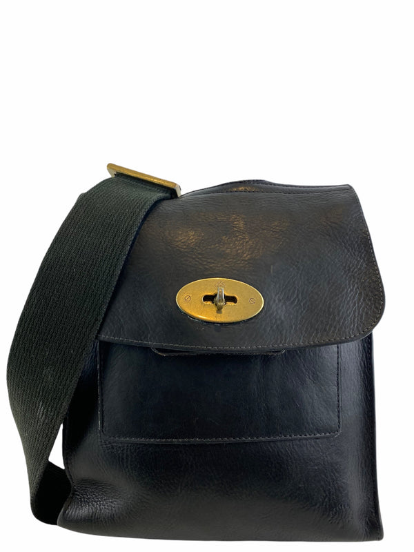 Mulberry Black Leather Small Anthony Crossbody