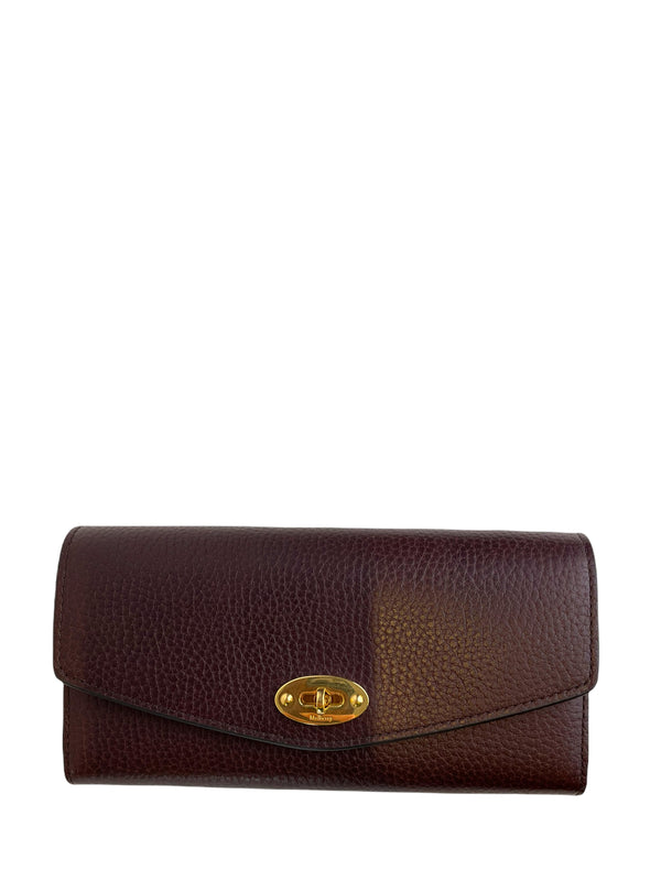 Mulberry Burgundy Grained Leather Wallet