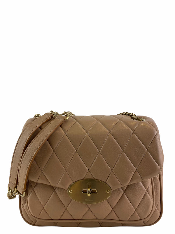 Mulberry Nude Quilted Leather "Darley" Crossbody