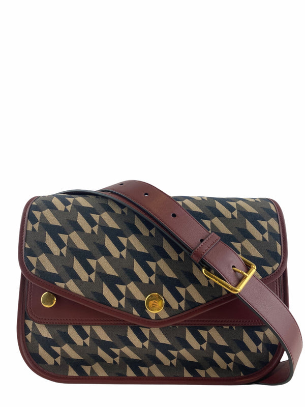 Mulberry Tan Leather & Printed Canvas Crossbody