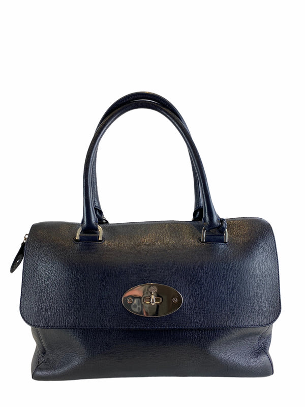 Mulberry Navy Leather “Del Ray” Tote - As seen on Instagram 18/04/21