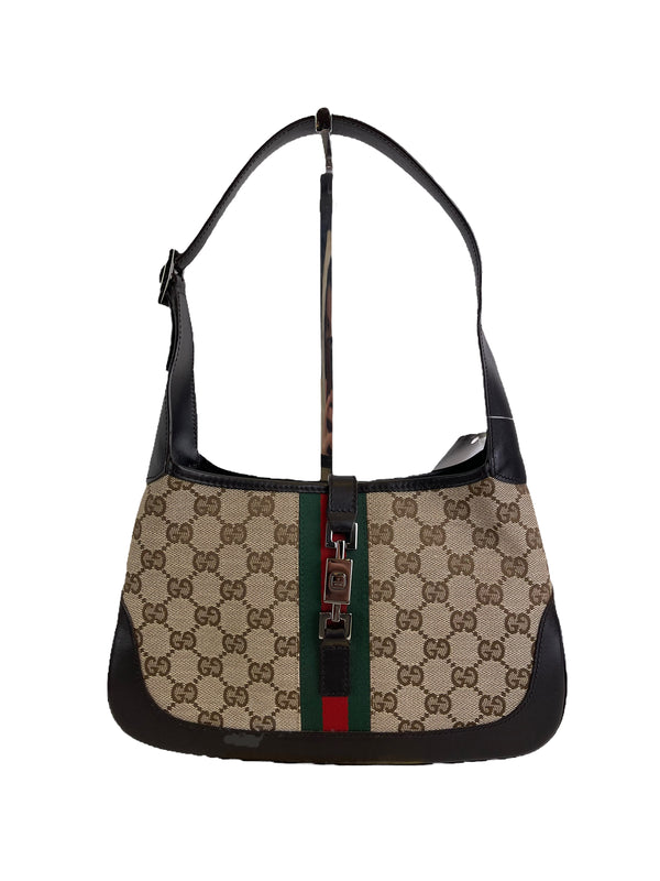 Gucci Monogram GG Supreme Canvas "Web Jackie O" Hobo