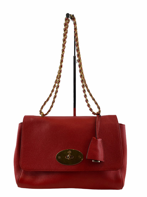 Mulberry Red Leather Medium “Lily” Crossbody