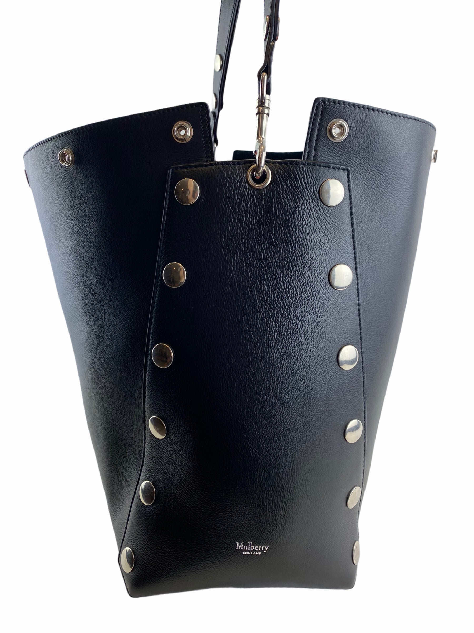 Mulberry Black Leather Studded Tote