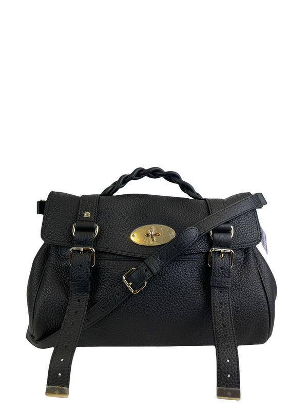 Mulberry Black Leather “Alexa” Satchel