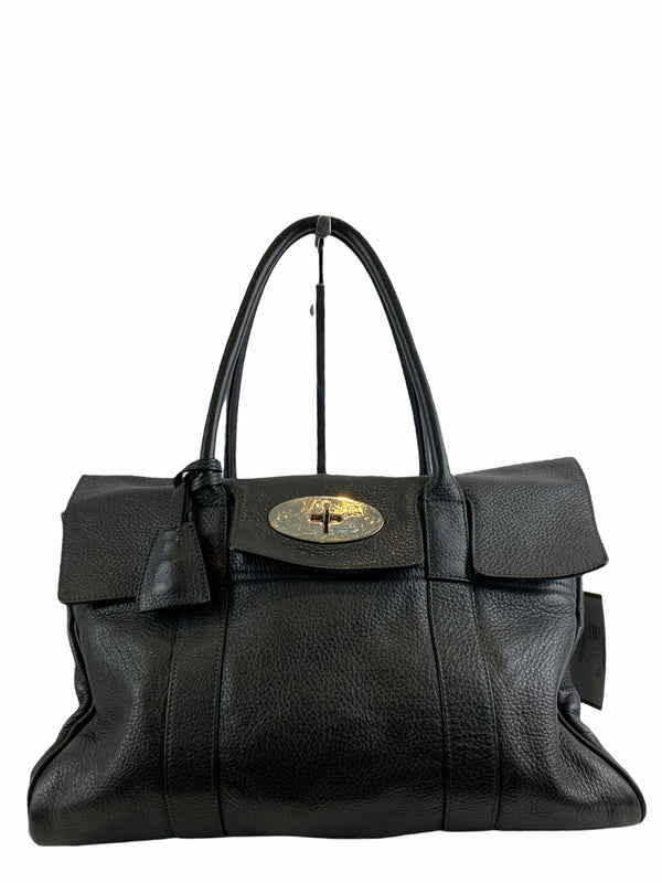 Mulberry Charcoal Leather Bayswater Tote