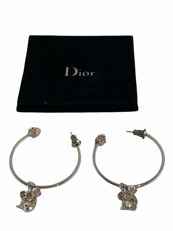 Christian Dior Silvertone Earrings