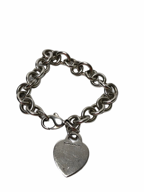 Tiffany & Co Sterling Chain Link Heart Bracelet - As Seen on Instagram