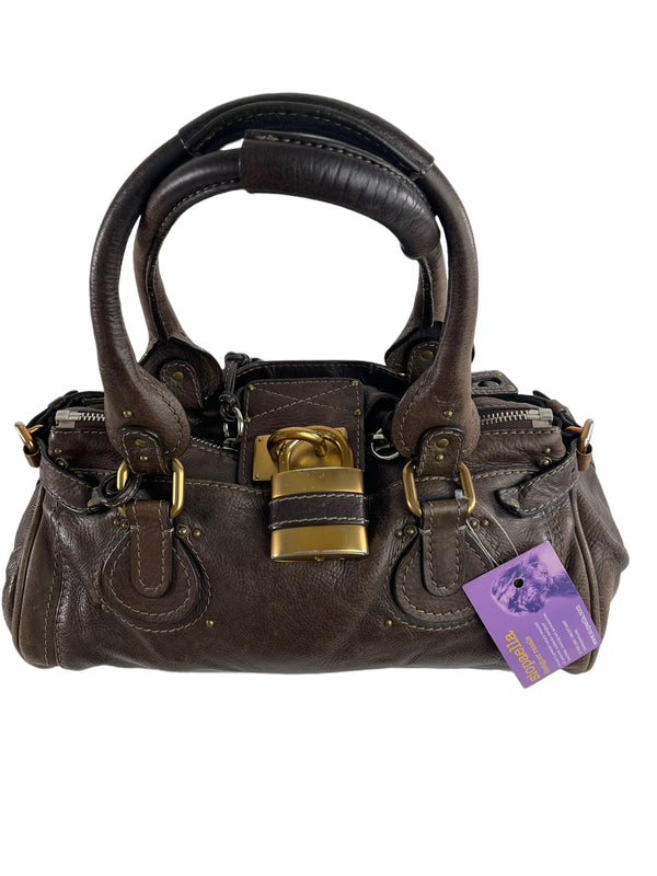 Chloe Brown Leather "Paddington" Tote