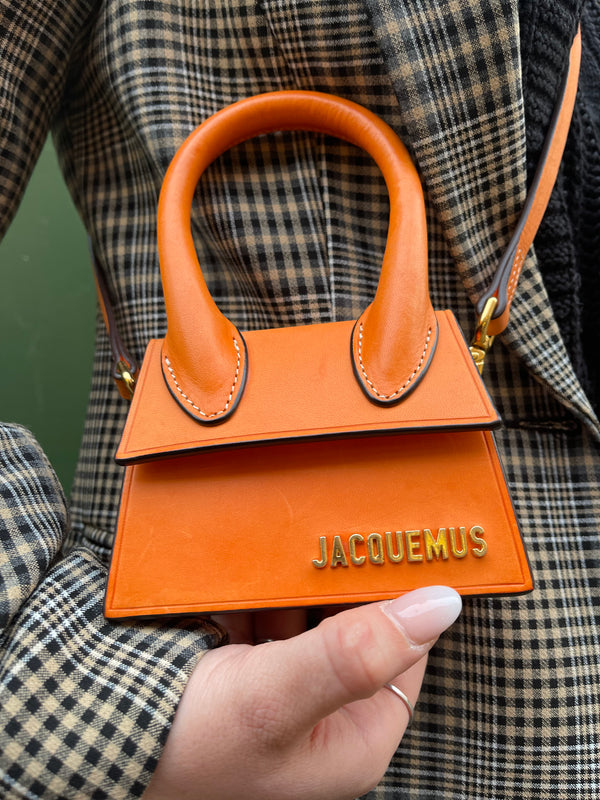 Jacquemus Orange Leather Mini ‘Le Chiquito’ Crossbody