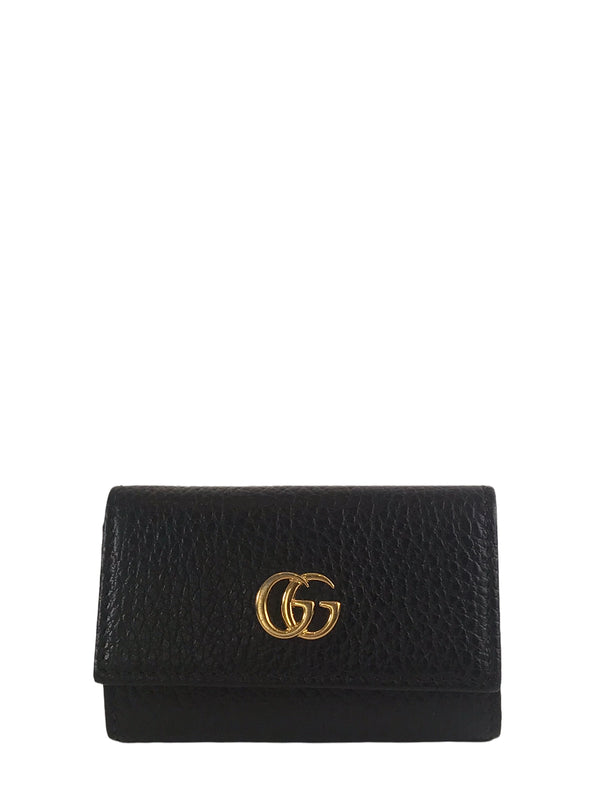 Gucci Black Grained Leather Keyholder