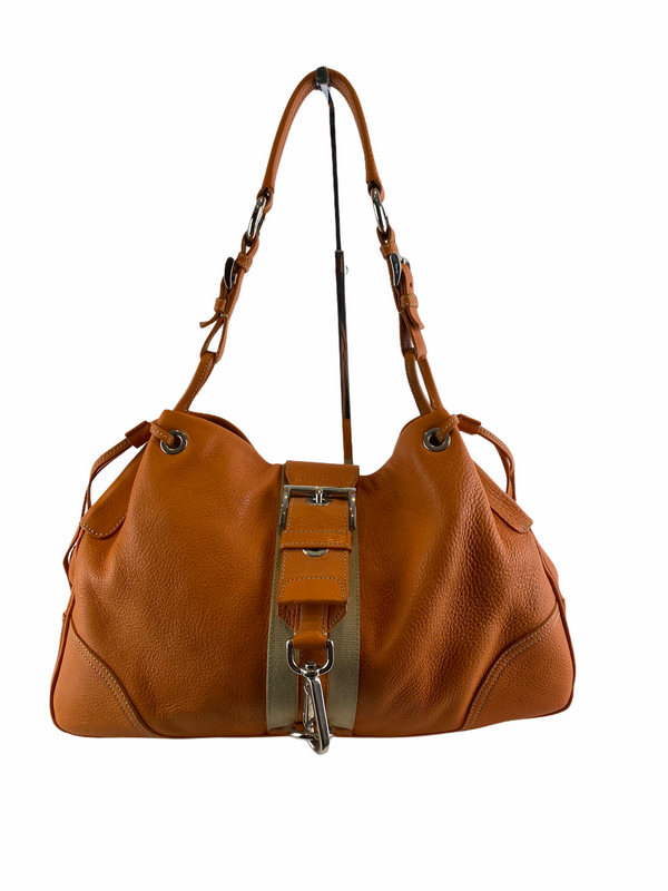 Prada Orange Leather Hobo - As seen on Instagram 07/03/21