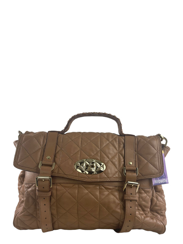 Mulberry Tan Quilted Leather Alexa Crossbody