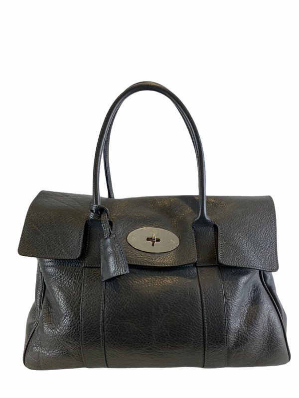 Mulberry Charcoal Grey Leather Bayswater Tote - As seen on Instagram 18/04/21