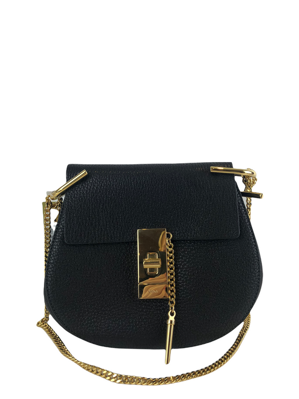 Chloe Black Leather ‘Drew’ Chain Crossbody