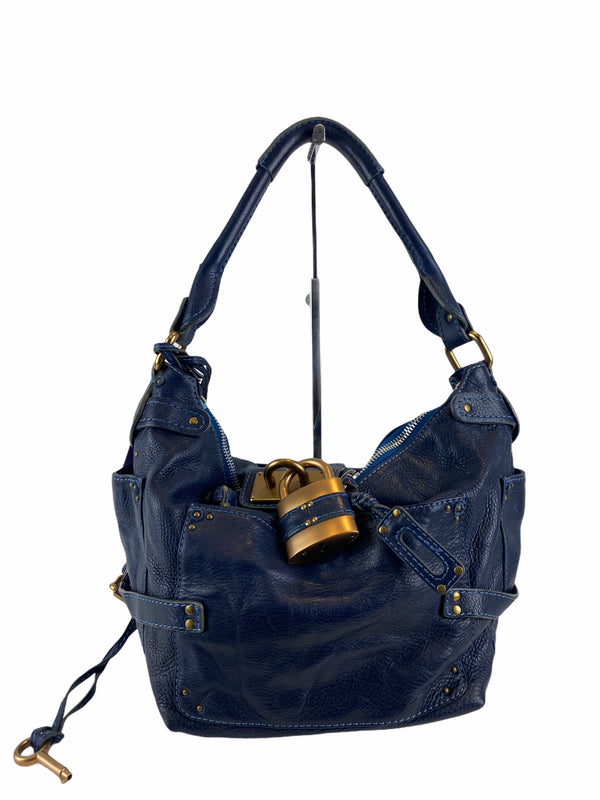 Chloé Navy Leather "Paddington" Hobo