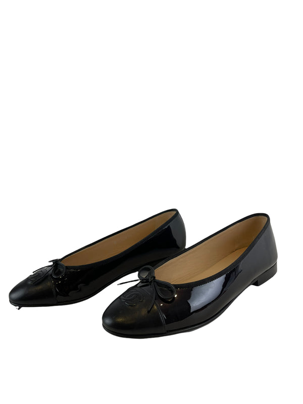 Chanel Purple Patent Ballet Flats - UK 7