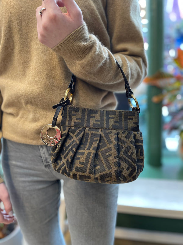 Vintage Fendi Monogram Canvas Mini Bag