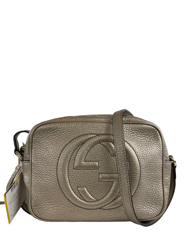 Gucci Metallic Gold Leather Soho Crossbody