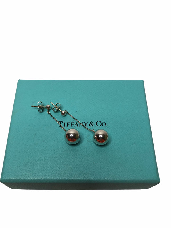 Tiffany & Co Sterling Silver Bauble Drop Earrings