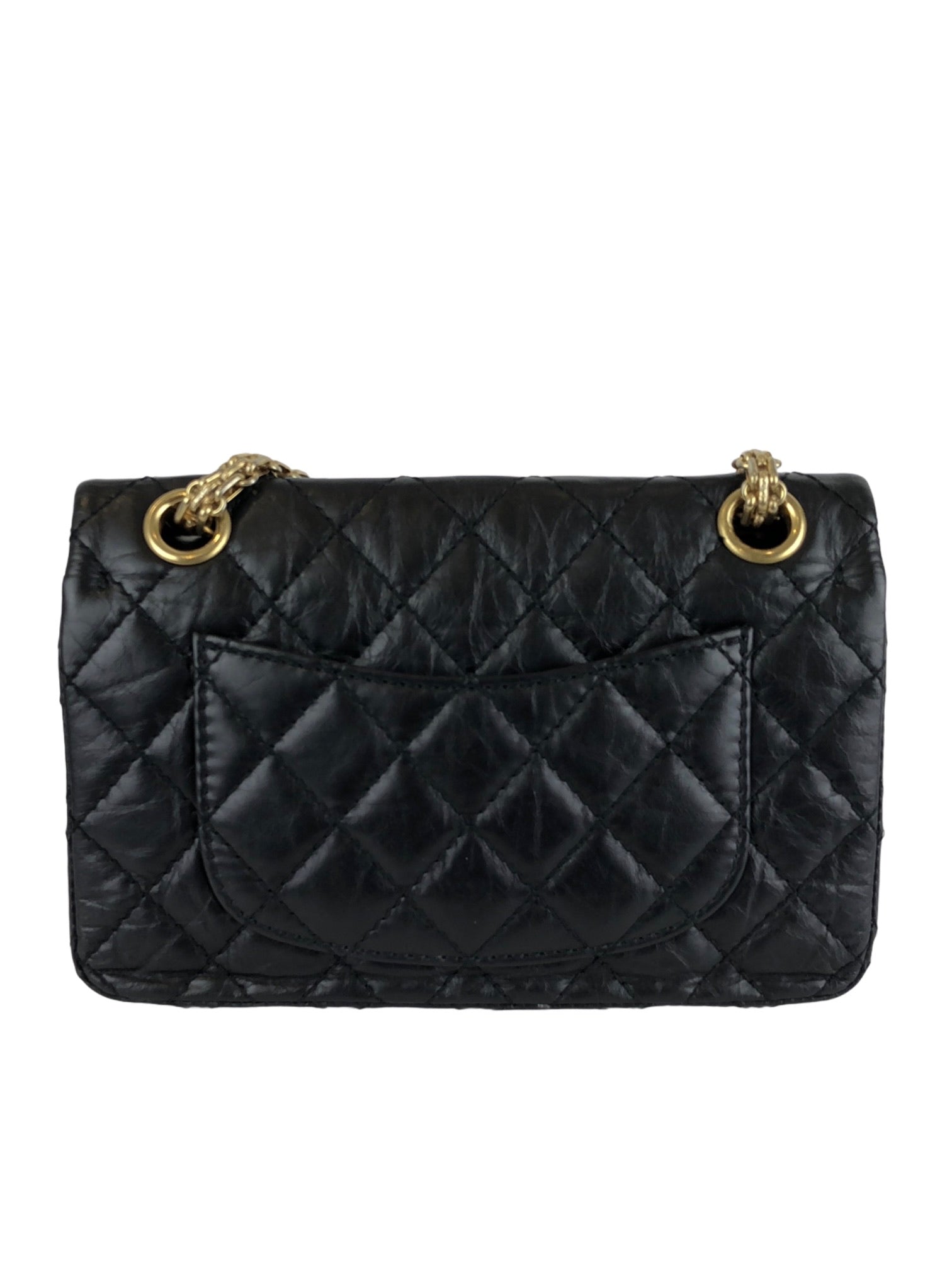 Chanel Black Calf Leather Mini 2.55 Reissue Double Flap As Seen on Instagram 11 10 2020