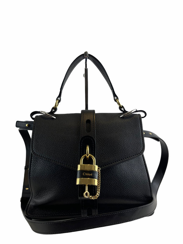 Chloe Black Grained Leather “Aby” Day Crossbody