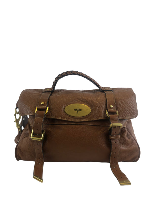 Mulberry Tan Leather "Alexa" Satchel