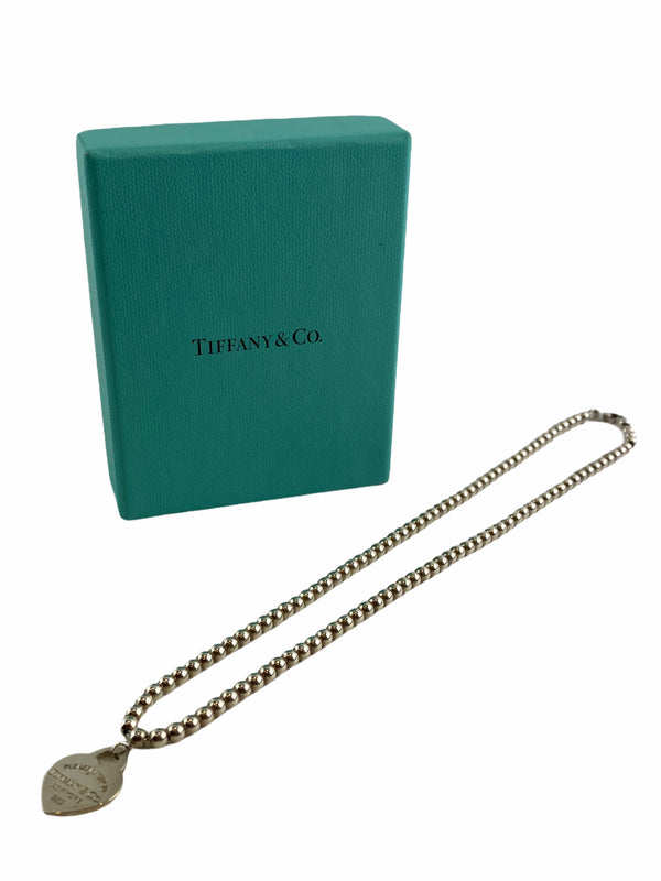 Tiffany & Co Sterling Silver Heart Pendant Necklace