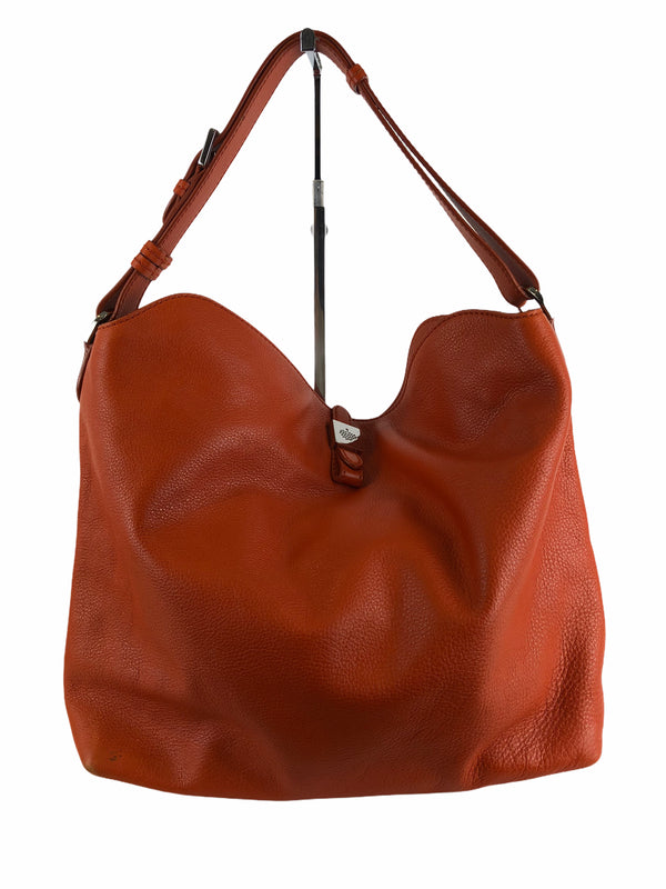 Mulberry Orange Leather "Tessie" Hobo