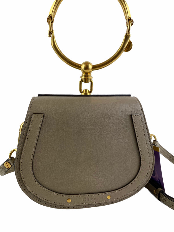 Chloe Grey Leather "Nile" Crossbody