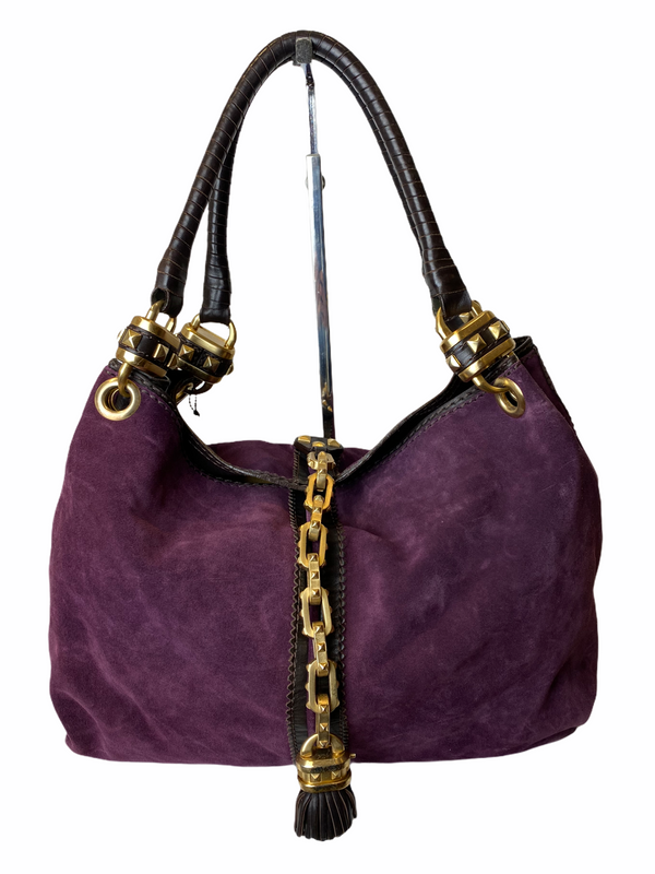 Jimmy Choo Purple Suede & Leather Shoulder Bag -  As Seen on Instagram 07/02/21