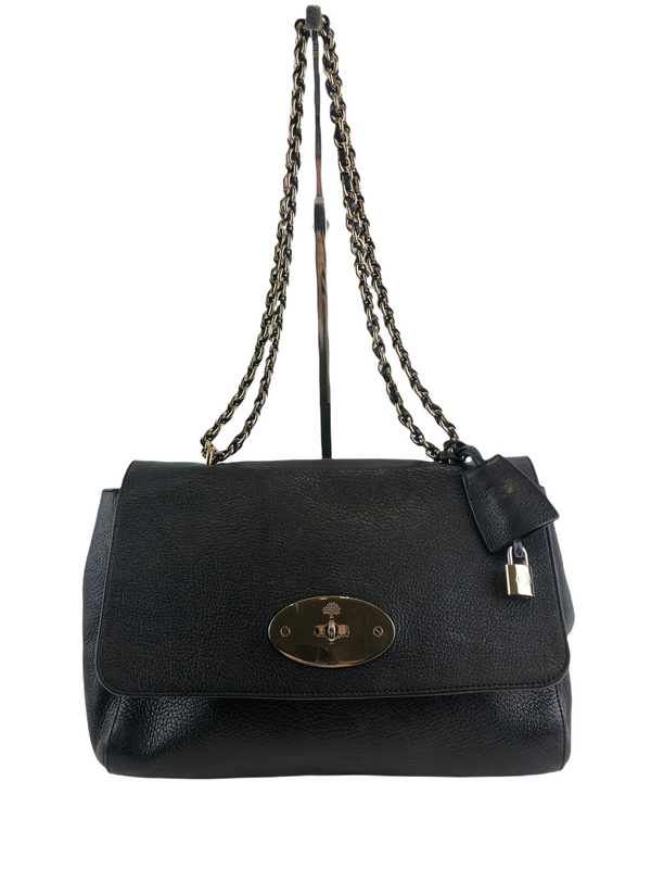 Mulberry Black Leather ‘Lily’ Chain Bag