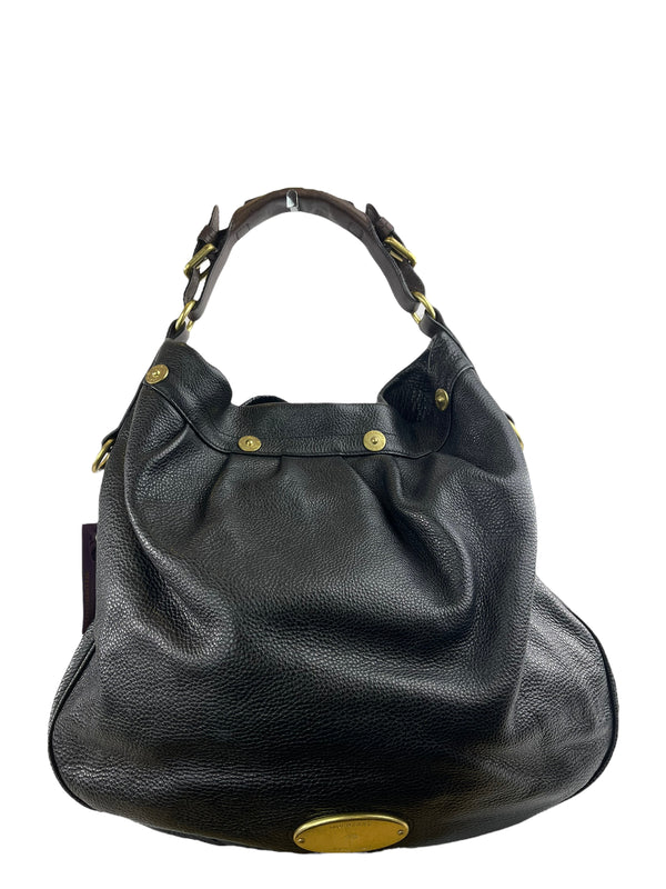 Mulberry Large Black Leather Mitzy Hobo