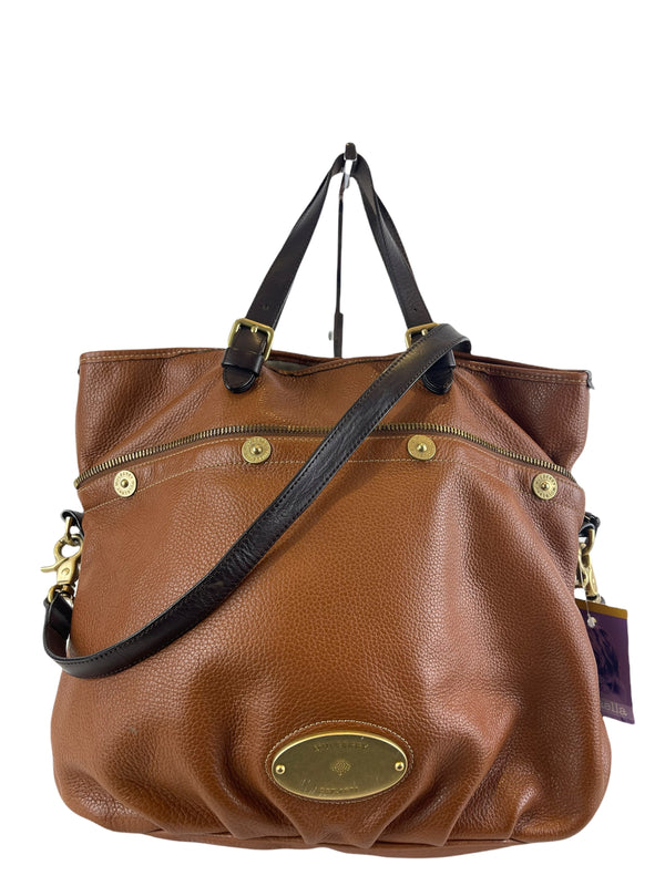 Mulberry Oak & Brown Leather "Mitzy" Crossbody