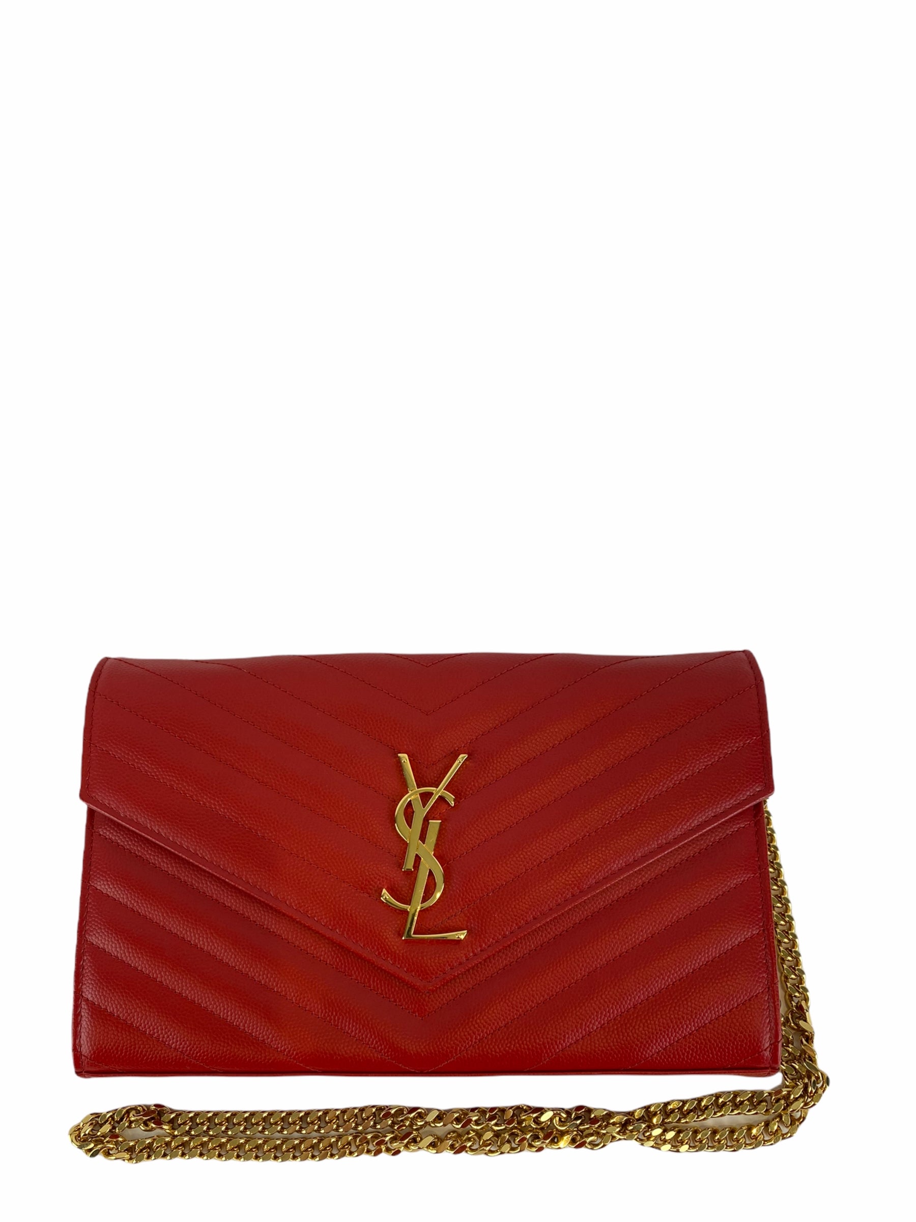 Ysl best sale red wallet