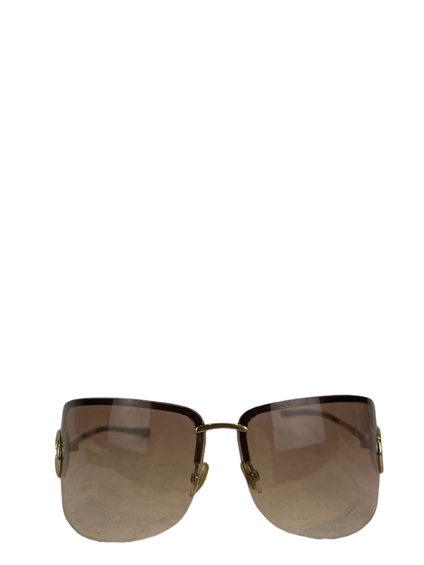 Gucci Brown Wrap Around Sunglasses