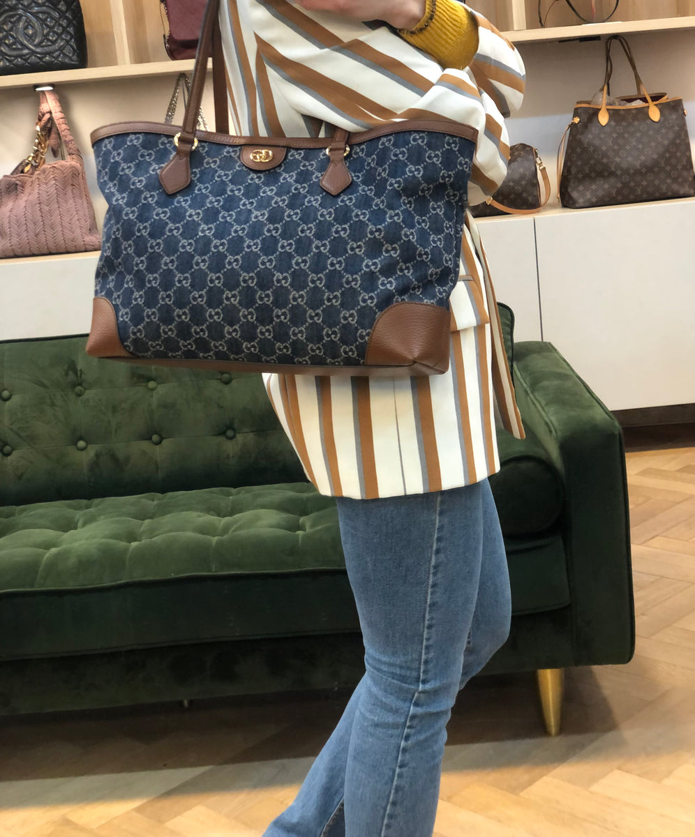 Gucci Blue Denim Ophelia Tote Bag – Siopaella Designer Exchange