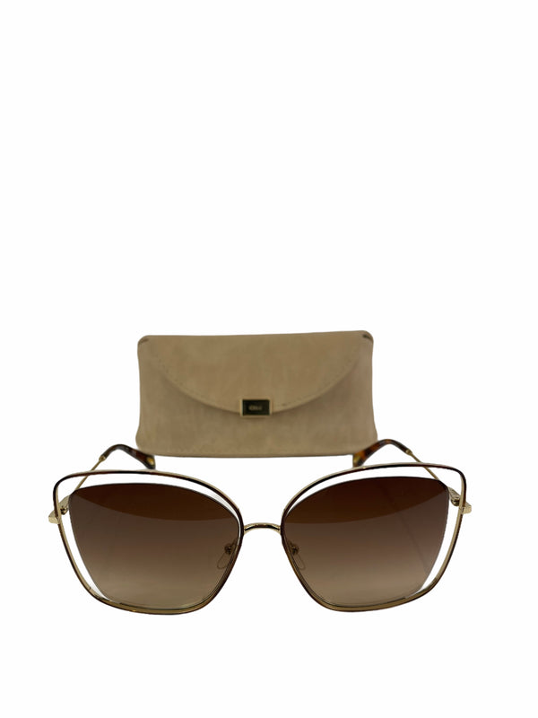 Chloe Gold Tone Sunglasses