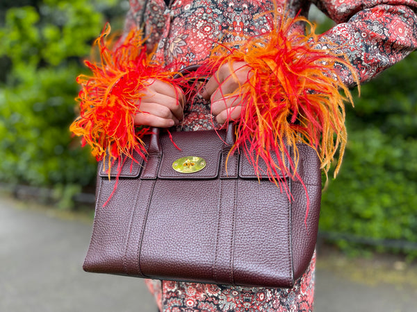 Mulberry Burgundy Leather 'Bayswater' Mini Tote