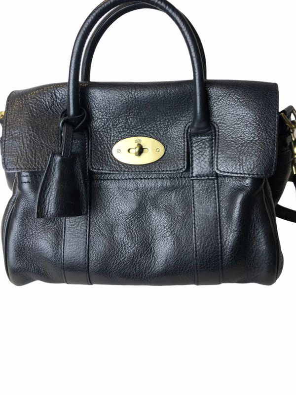 Mulberry Black Leather Small “Bayswater” Crossbody Tote - As Seen on Instagram 17/02/21