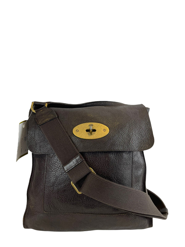 Mulberry Brown Leather “Antony” Crossbody