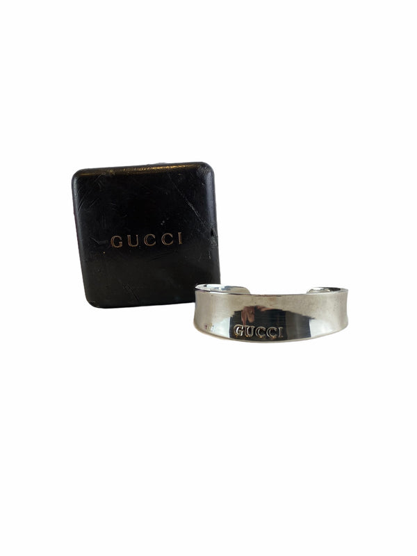 Gucci Silvertone Cuff