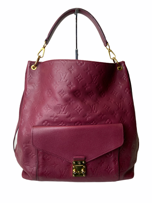 Louis Vuitton Purple/Cranberry Empreinte Leather "Metis" Hobo - As seen on Instagram