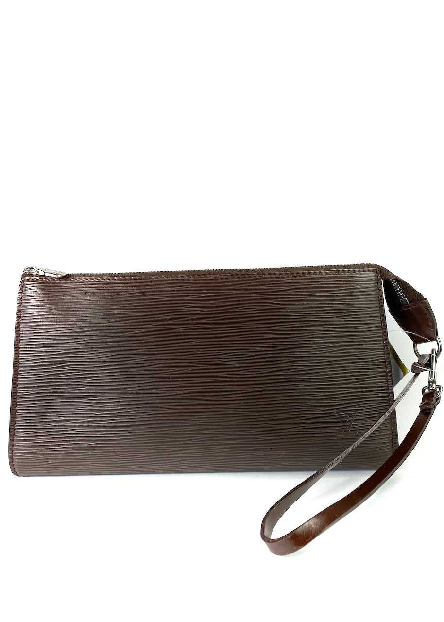 Louis Vuitton Brown Epi Leather Pochette - as seen on Instagram 22.07.2020 - Siopaella Designer Exchange